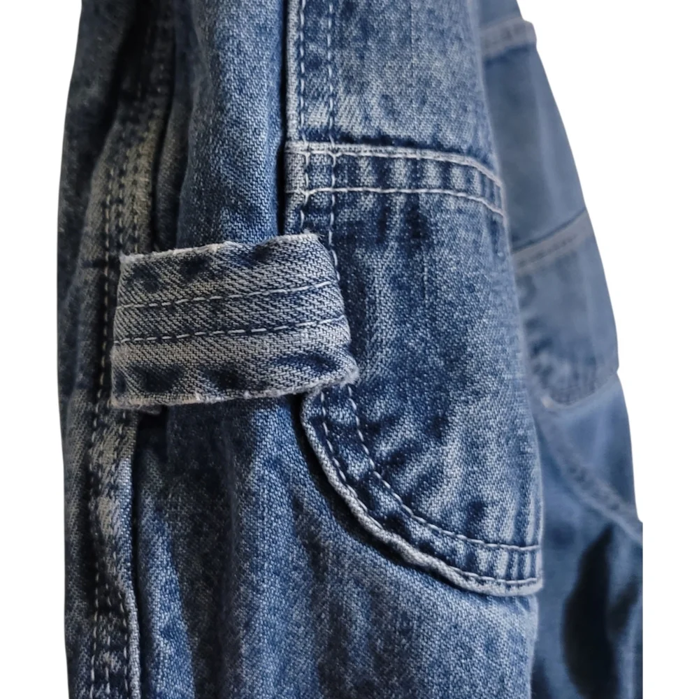 VTG Key Carpenter Jeans Denim Relaxed Straight Mens Workwear 100% Cotton 34x32